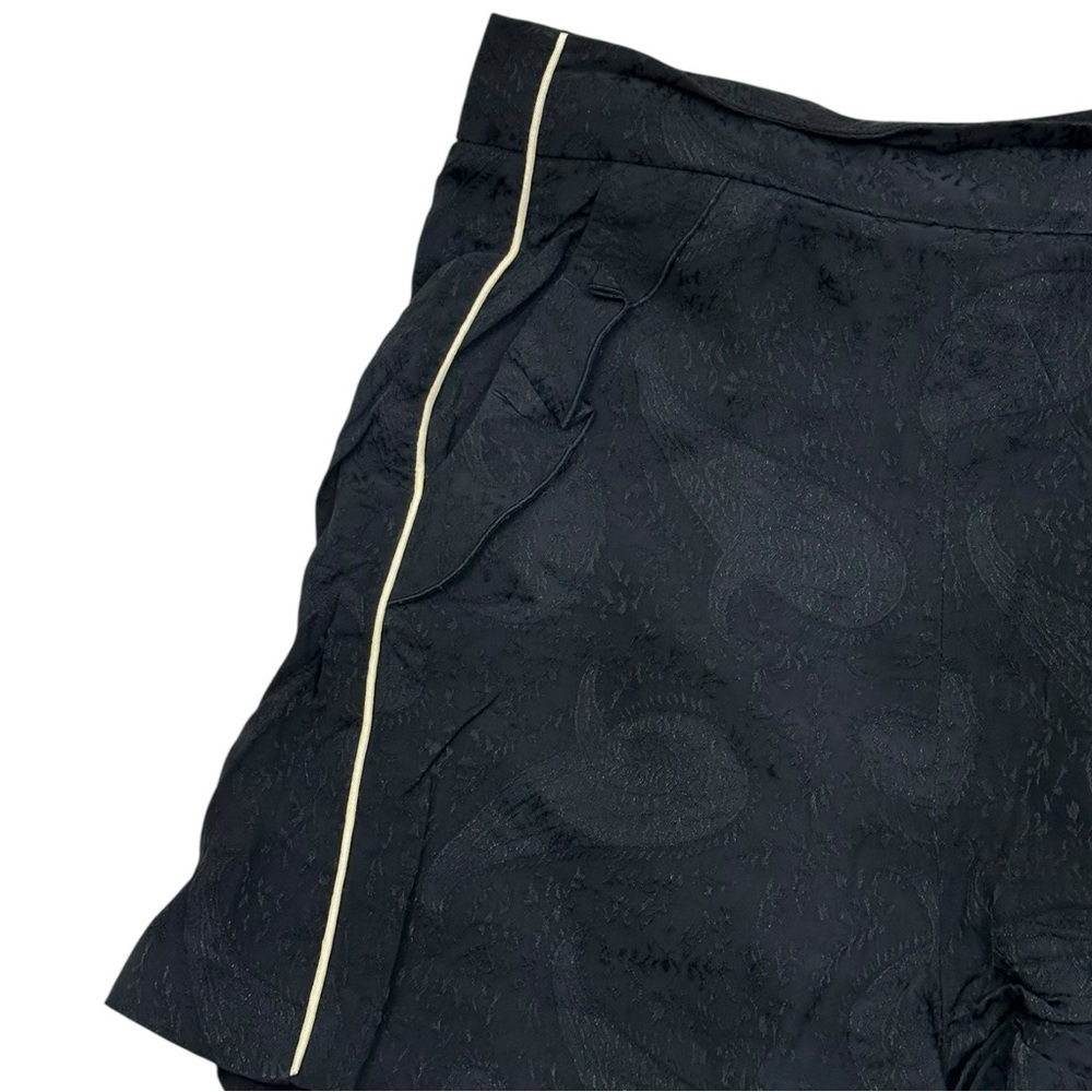 Maje Black Shorts Ruffle Pocket - Picture 2 of 8
